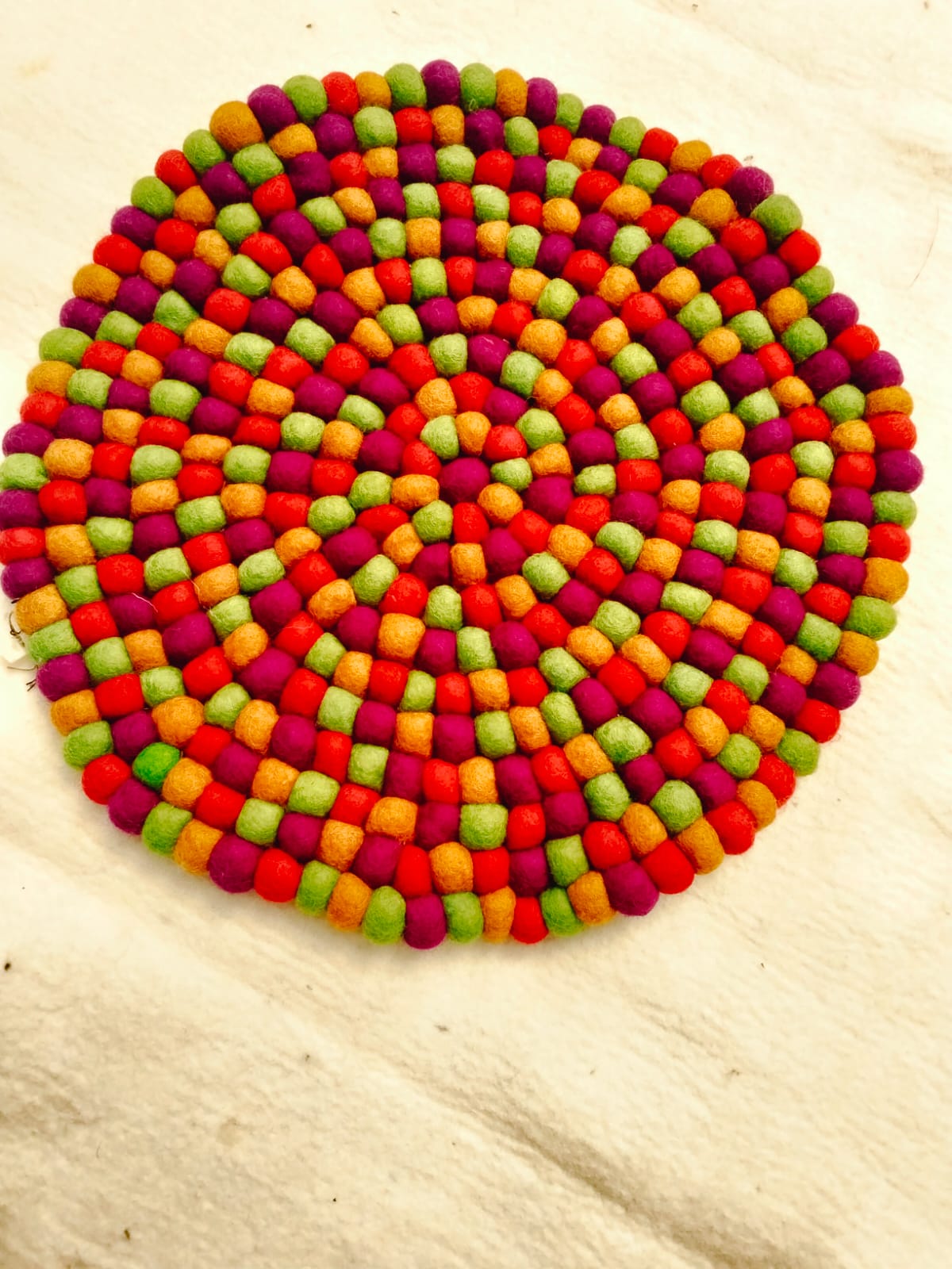 🌈🧶 Rainbow Burst Woolen Mat (JF-002)