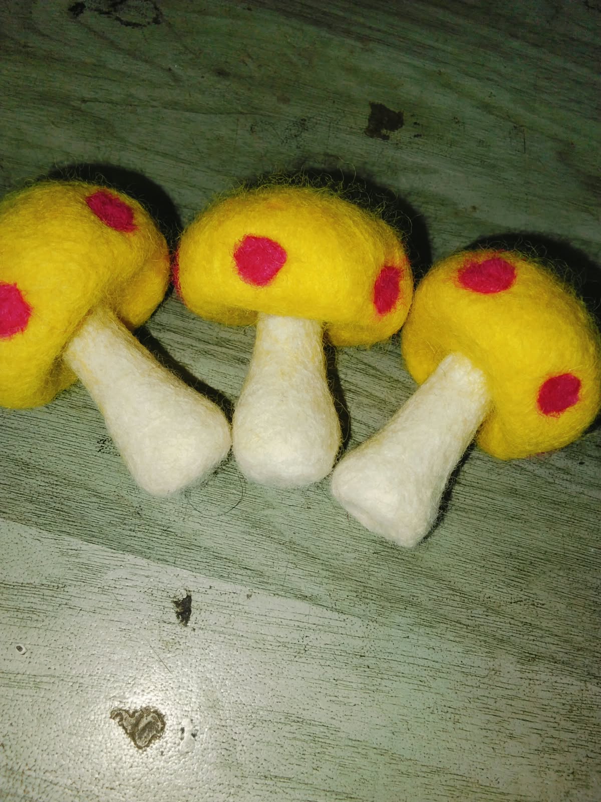 🍄 Sunny Glow Yellow Woolen Mushroom